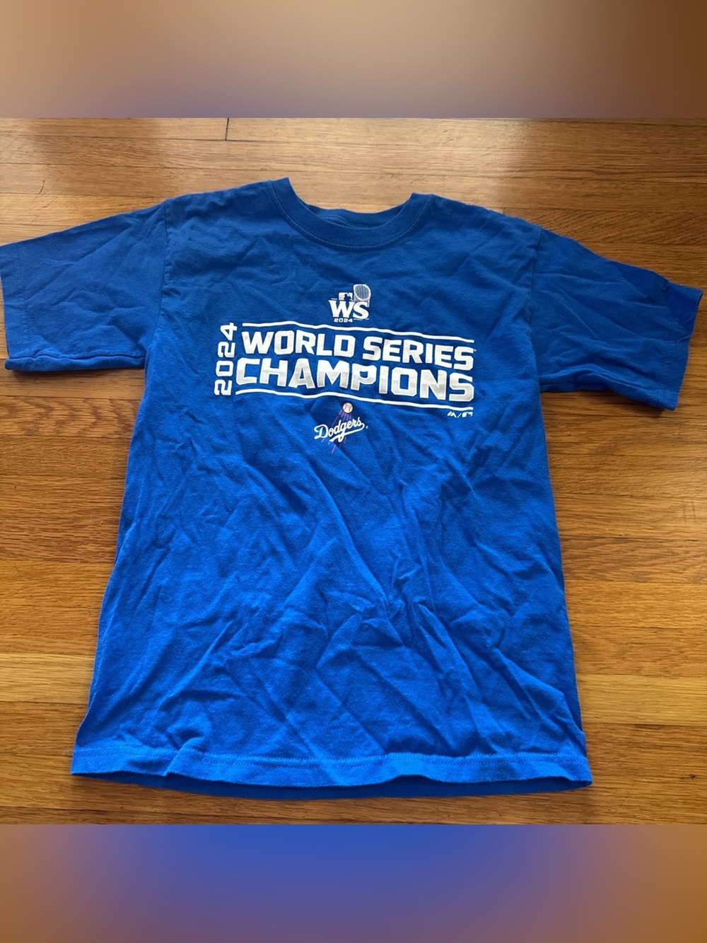 Dodgers 2024 World Series Champions Royal Blue Kids T-Shirt